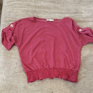 MICHAEL Michael Kors Red Patterned Blouse